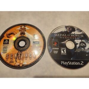 Lot of 2 PlayStation 2 Games Medal Of Honor Vanguard  & Sentinel Returns Tested